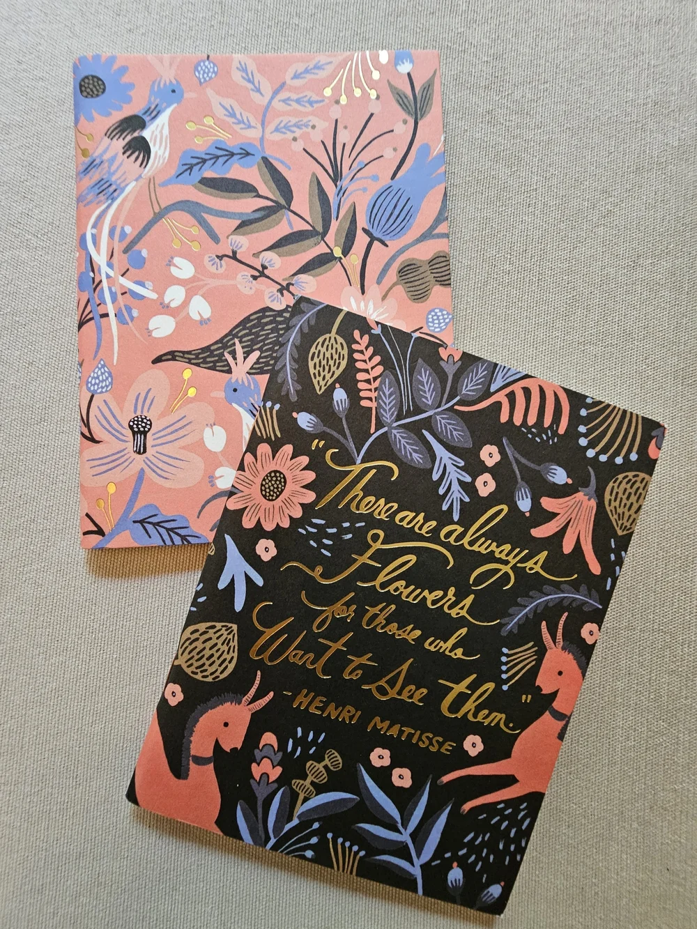 NWT Set of Two Small Rifle Paper Co. Floral Notebooks